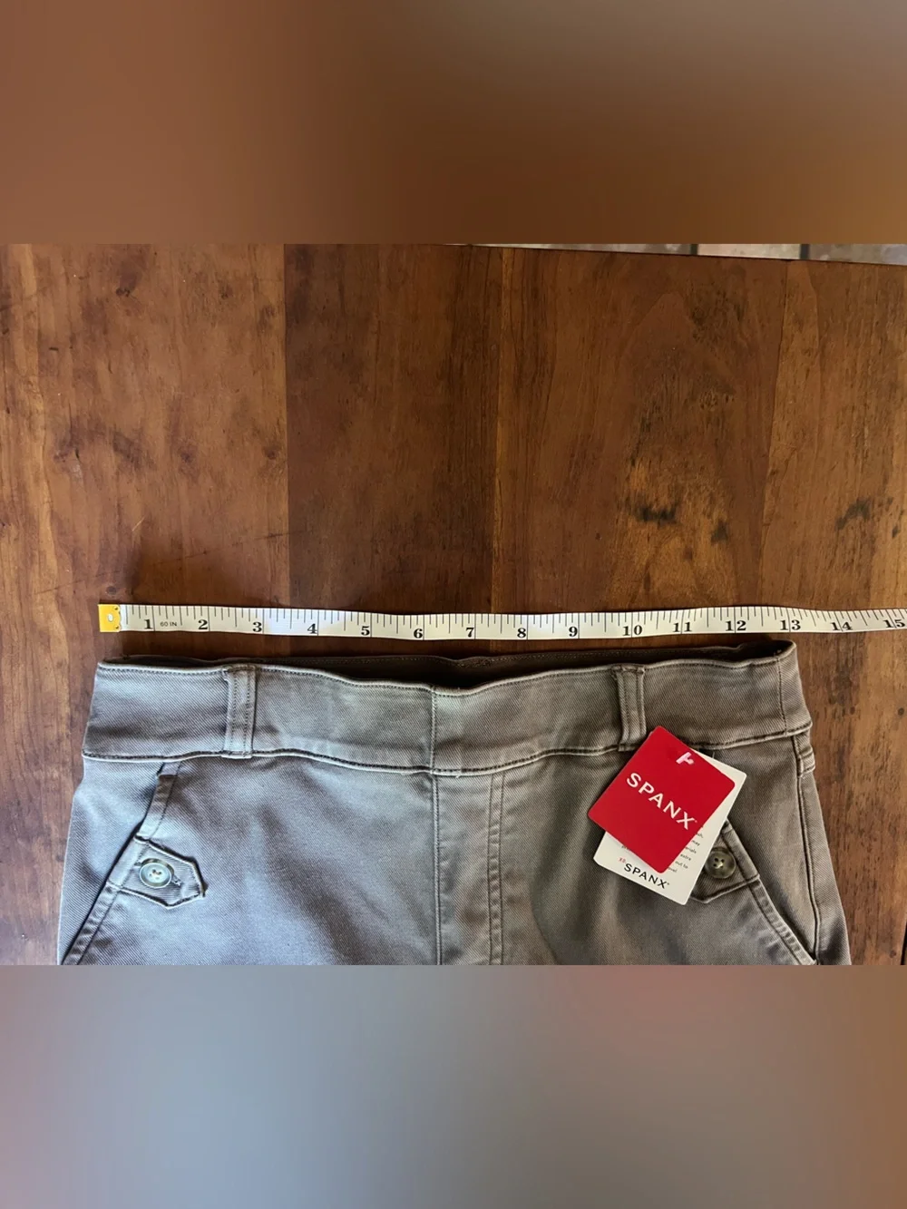 SPANX—Stretch Twill Cropped Wide Leg Pant in Smoke Trouser Classic Capsule—S - Picture 4 of 10
